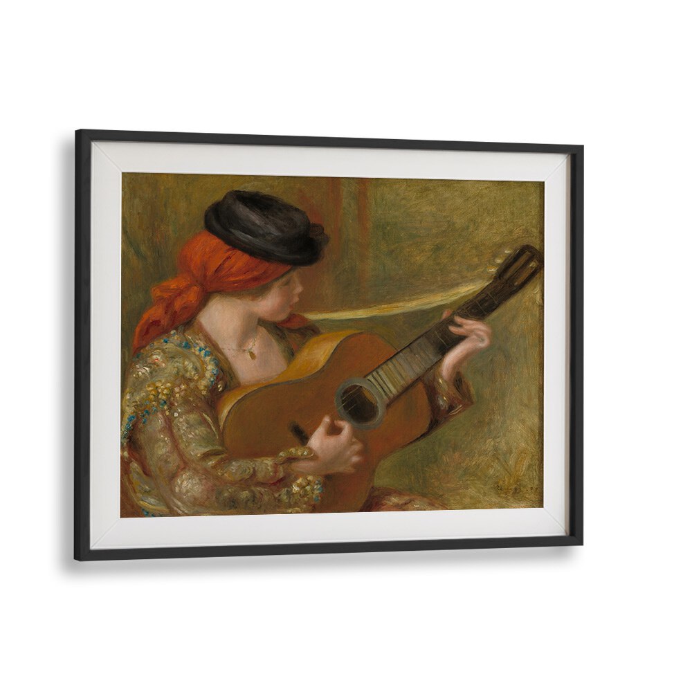 YOUNG SPANISH WOMAN WITH A GUITAR (1898) , VINTAGE PAINTINGS