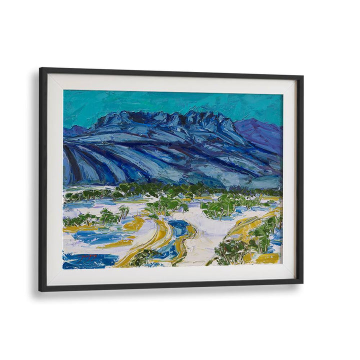 Vibrant snowy mountains and lush valleys in this captivating SNOWY WITH MOUNTAINS, LANDSCAPE PAINTINGS artwork.