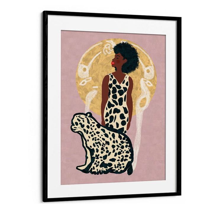 Stunning AMAZON WOMAN, FASHION POSTERS featuring a modern woman and leopard, perfect for home or office decor.