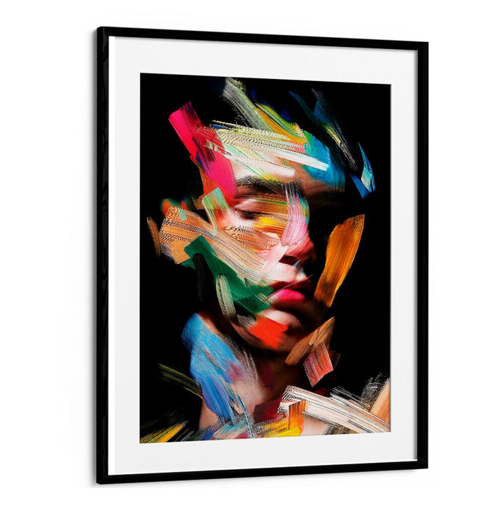Vibrant colors merge in FACELESS IV, ABSTRACT PAINTINGS by Philippe HUGONNARD, enhancing modern decor beautifully.