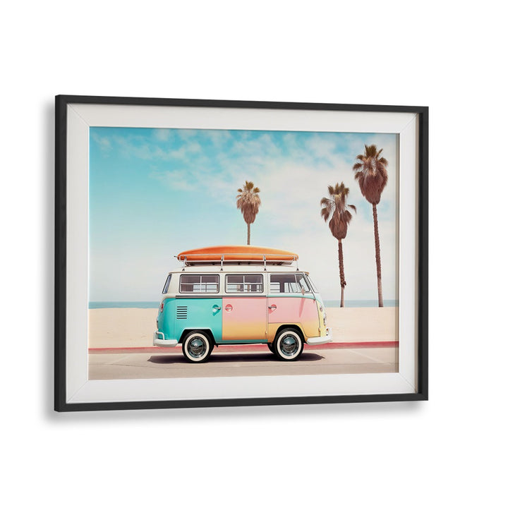 VAN ON THE BEACH , CAR POSTERS
