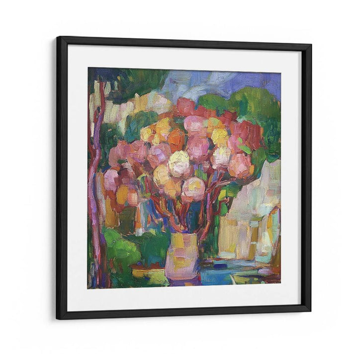 Vibrant FLOWERS IN A VASE MALLORCA artwork, perfect for adding charm to any living space or home decor.