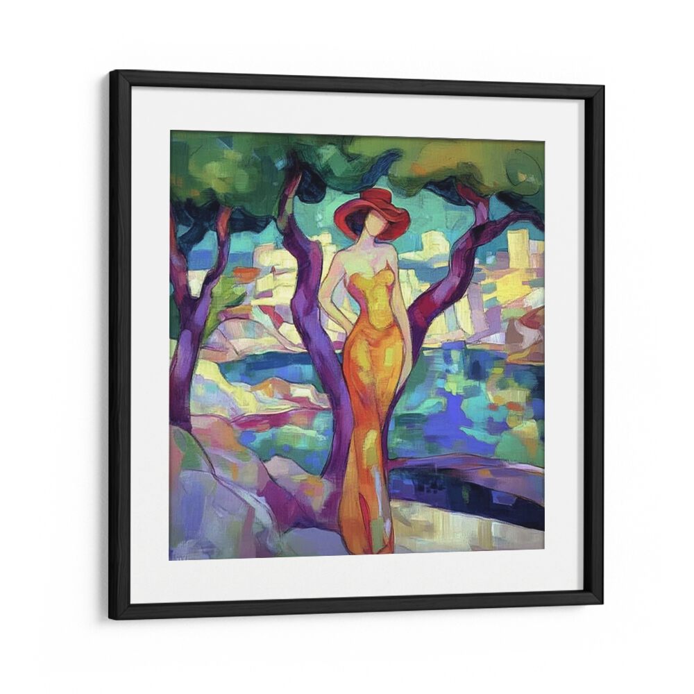 Elegant artwork featuring the WOMAN IN YELLOW, a stunning representation of vibrancy and modern style.