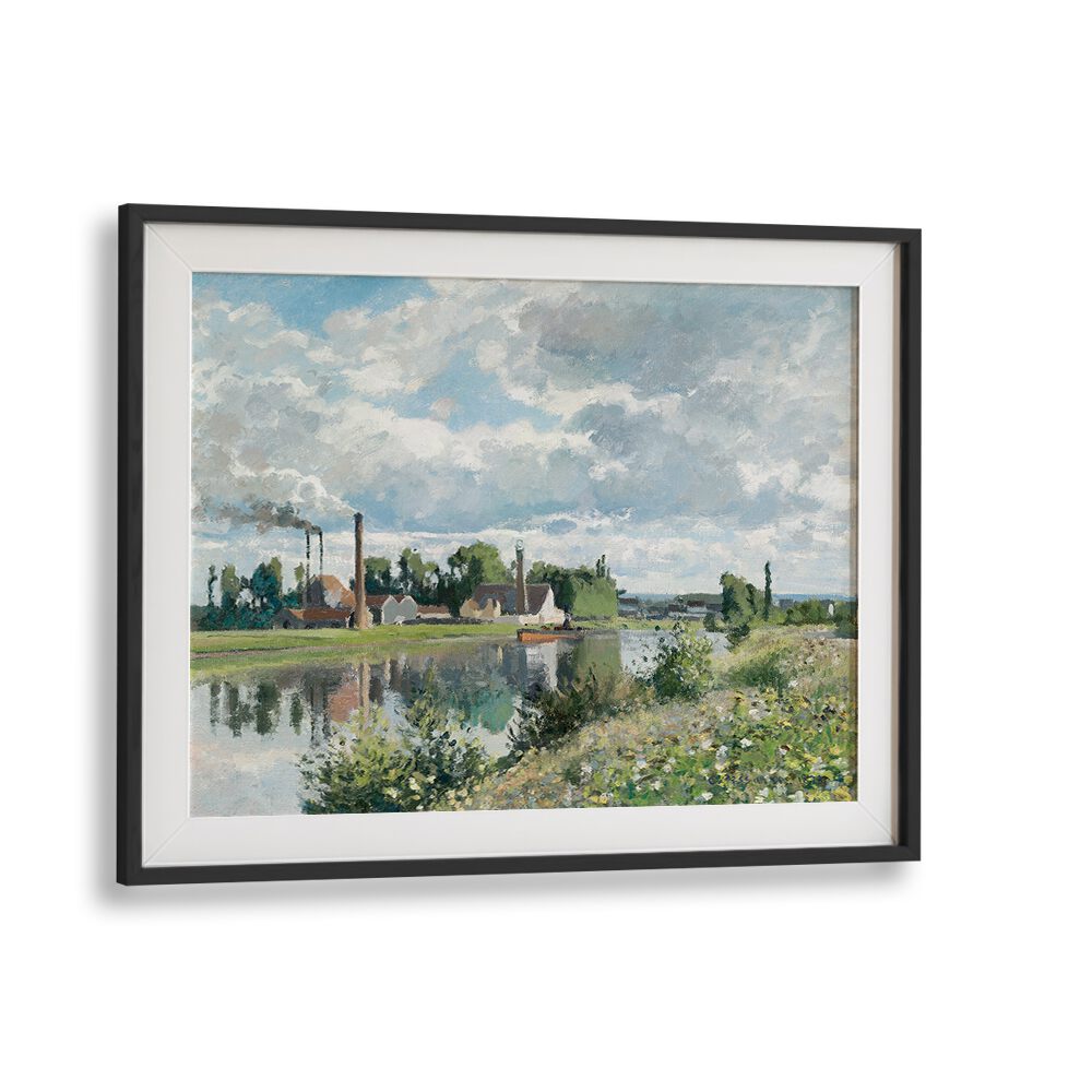 THE RIVER OISE NEAR PONTOISE (1873) , VINTAGE PAINTINGS