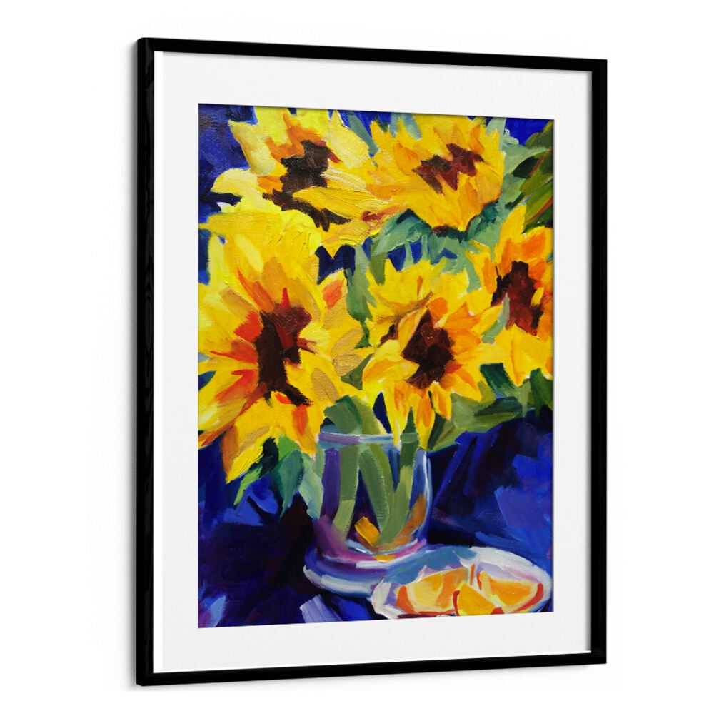 SUNFLOWERS III , FLORAL FLOWER PAINTINGS