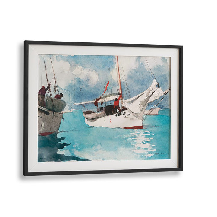 FISHING BOATS, KEY WEST (1903) , VINTAGE PAINTINGS