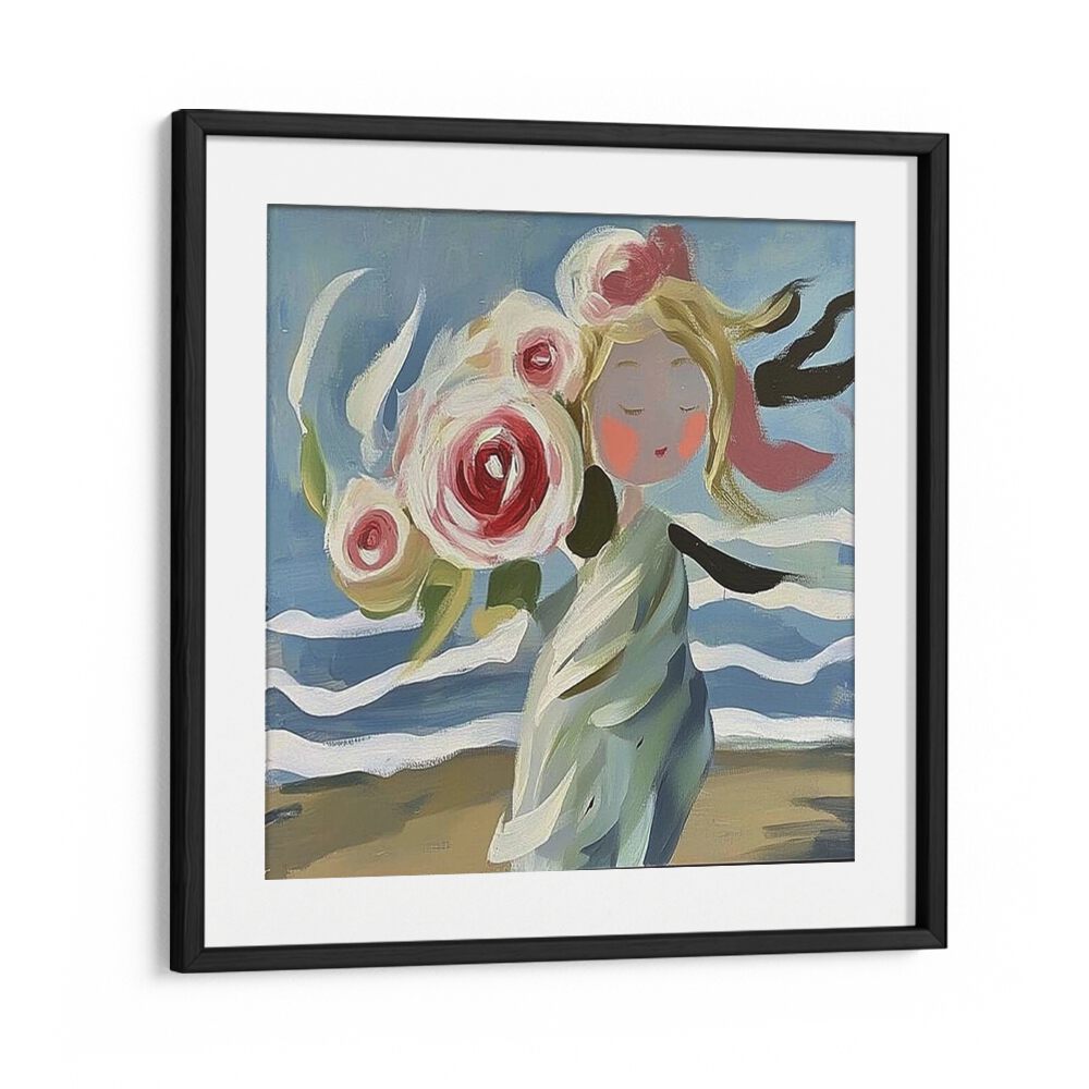 Charming GIRL WITH ROSES artwork, perfect to enhance any space with beauty and elegance. Ideal for art lovers!