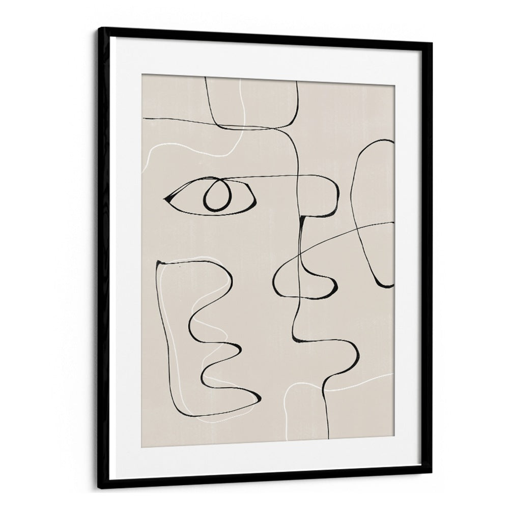 Stylish ABSTRACT FACE NO II, LINE ART PAINTINGS perfect for modern home decor, enhancing any living space elegantly.