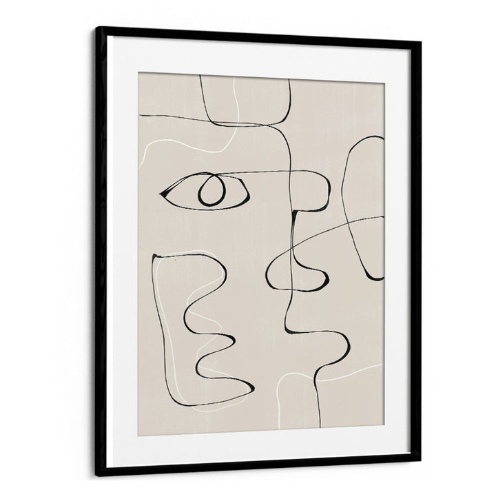 Stylish ABSTRACT FACE NO II, LINE ART PAINTINGS perfect for modern home decor, enhancing any living space elegantly.