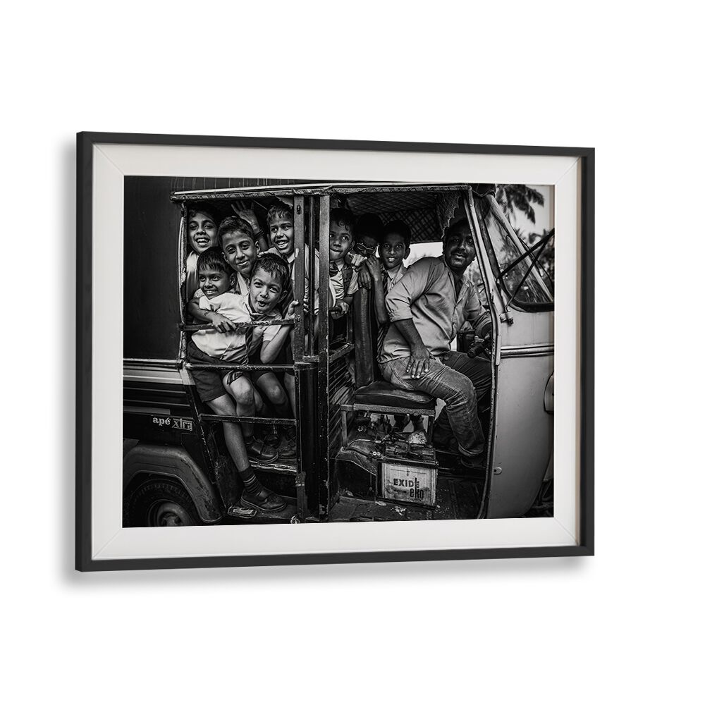Joyful children packed in a TUK TUK, showcasing the charm of the TUK TUK CHILDREN WAGON, PHOTOGRAPHY PRINTS.