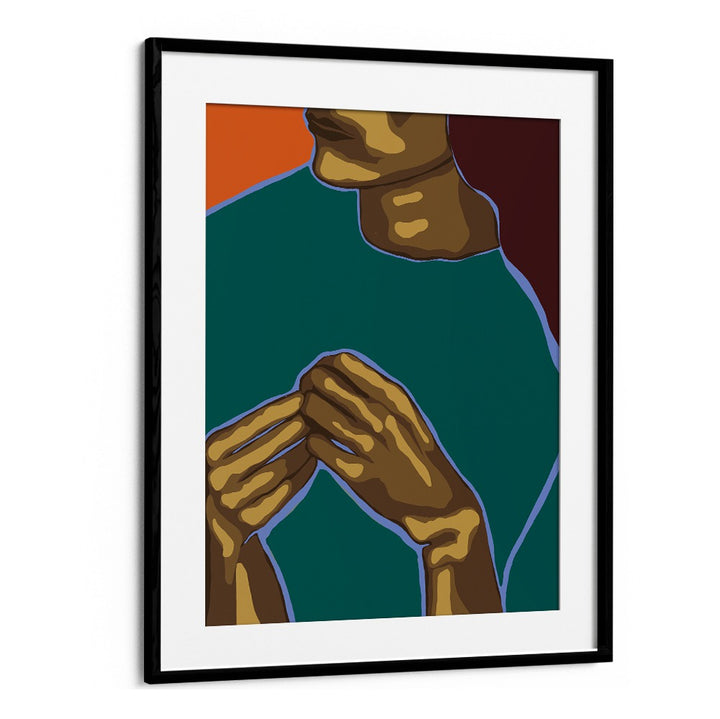 Stylish UNCRAZY, PORTRAITS artwork featuring expressive hands and vibrant colors, perfect for art lovers.