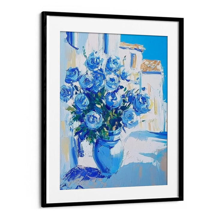 Stunning BLUE ROSES in a vibrant vase, a captivating floral collection perfect for special occasions.