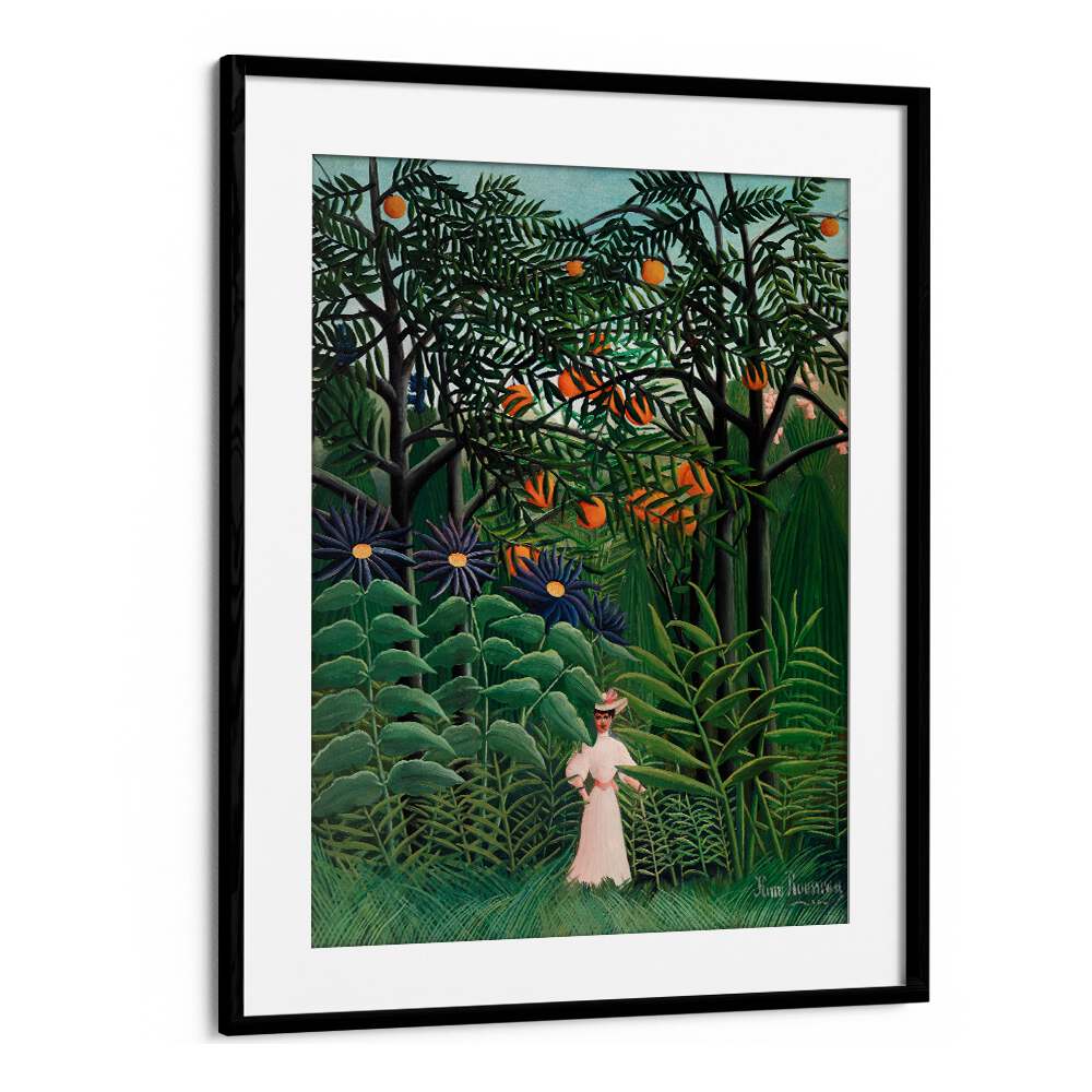 WOMAN WALKING IN AN EXOTIC FOREST (1905) , VINTAGE PAINTINGS