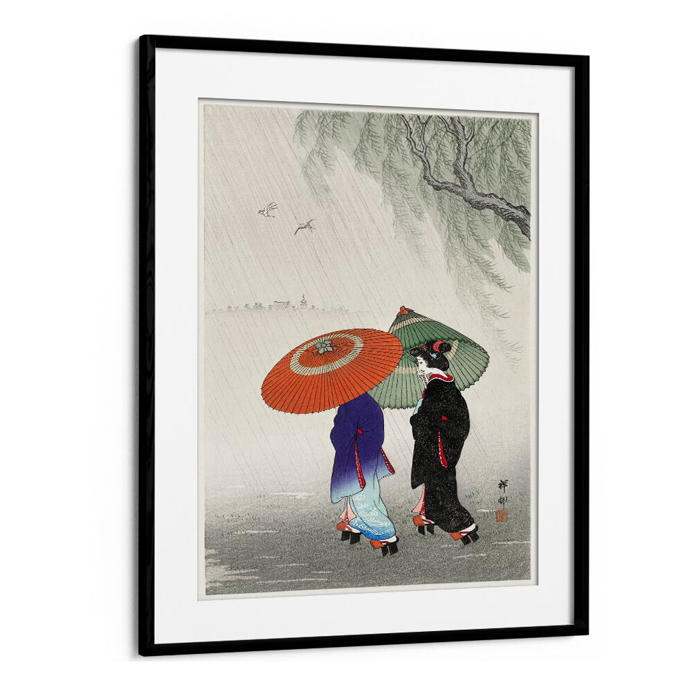 TWO WOMEN IN THE RAIN (1925 - 1936)  , JAPANESE PAINTINGS , JAPANESE ART PRINTS