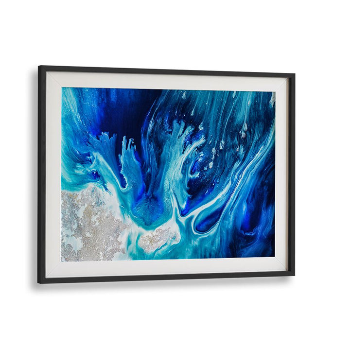 Underwater Ocean Vibes, Abstract Paintings bring vibrant tranquility to your space with stunning blue hues.