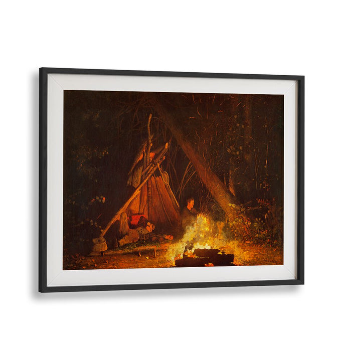 CAMP FIRE (1880) , VINTAGE PAINTINGS