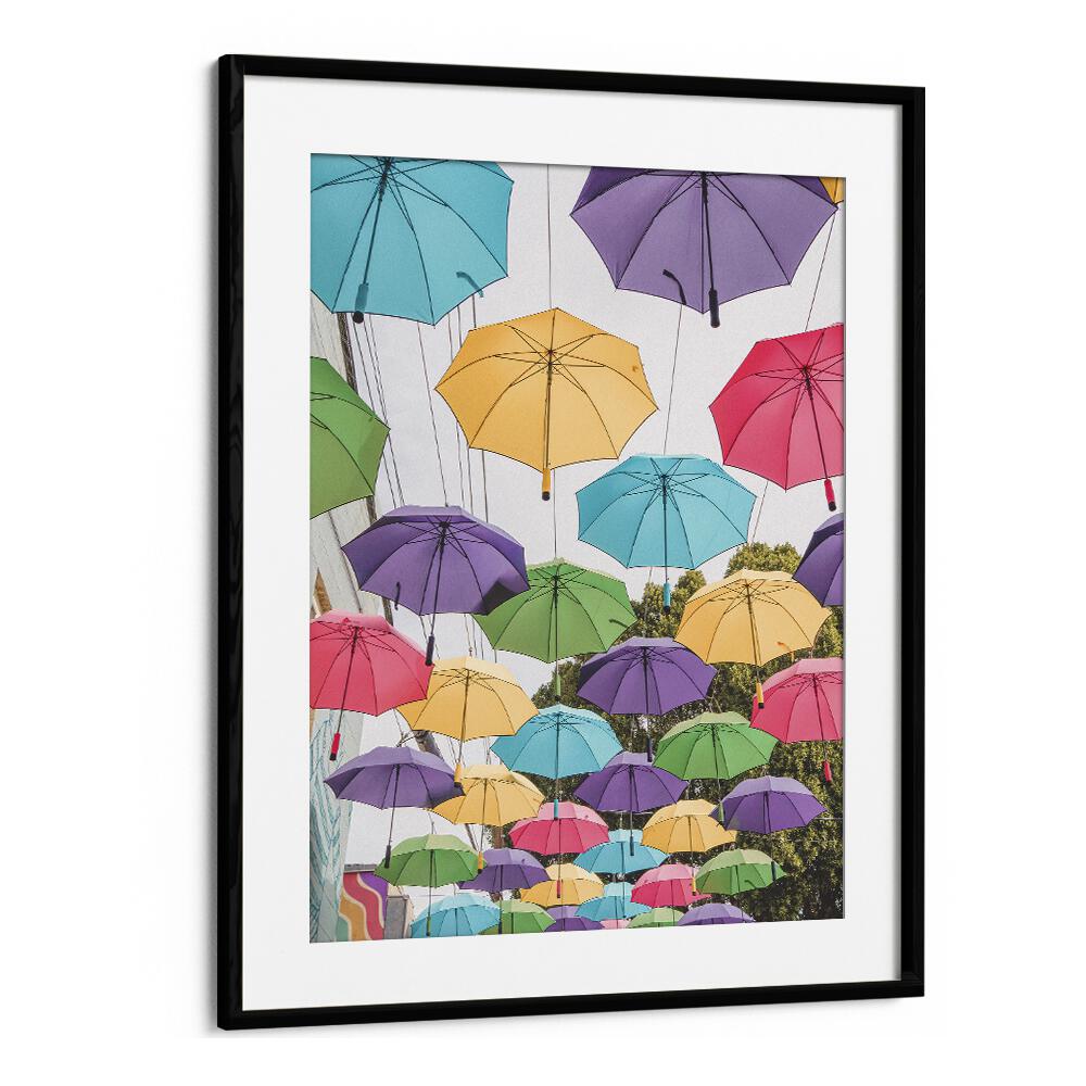 surreal painting - COLORFUL UMBRELLAS by Asianmonk