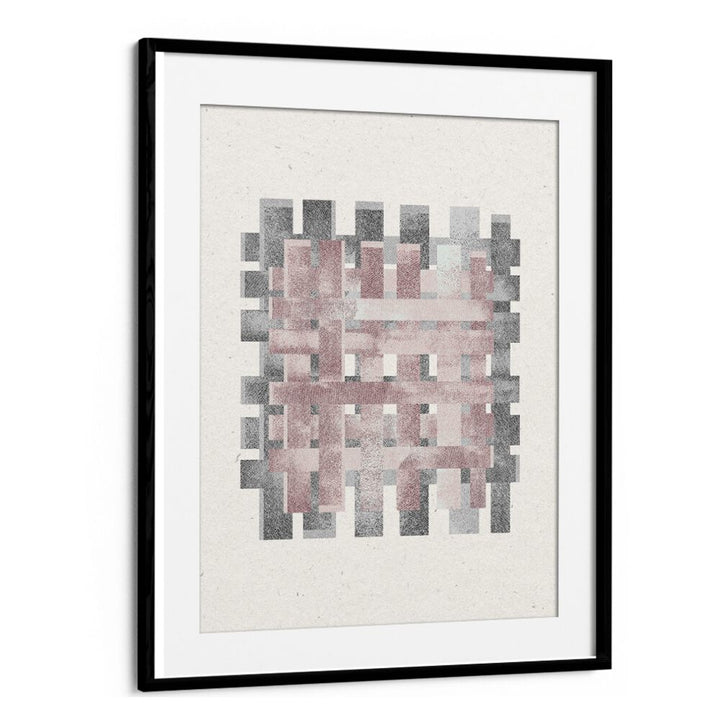 Framed PATTERN NO.1, ABSTRACT PAINTINGS showcases modern design with bold colors, enhancing any living space beautifully.