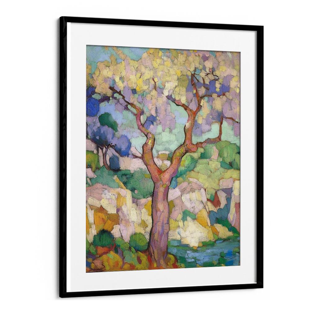 Elegant TREE ABSTRACT art piece showcasing vibrant colors and organic shapes, perfect for modern home decor.