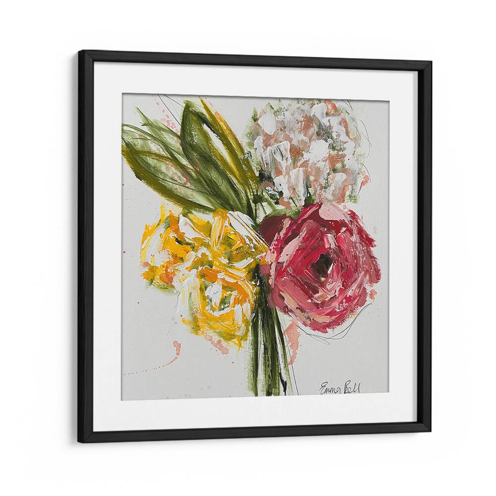 Bright and vibrant COLORFUL FLORAL BOUQUET, FLORAL FLOWER PAINTINGS perfect for enhancing any living space.