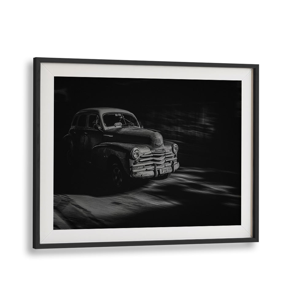 Capture the charm of Havana with HAVANA STREET I, PHOTOGRAPHY PRINTS featuring a classic car in urban life.
