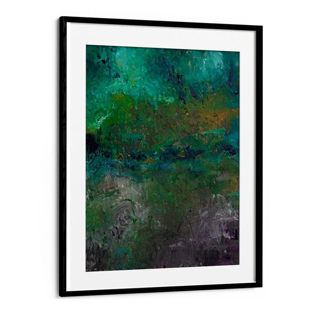 Exquisite ABSTRACTION DESIGN XIII, ABSTRACT PAINTINGS in rich greens, perfect for enhancing modern spaces.