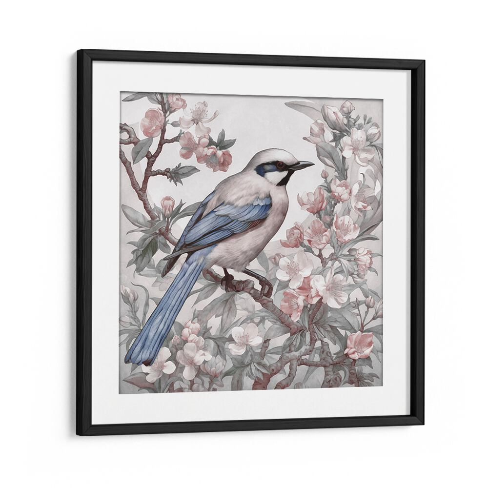 CHINOISERIE BIRD SPRING VIBES I BY ANDREA HAASE , WILDLIFE POSTERS, WILDLIFE PAINTINGS