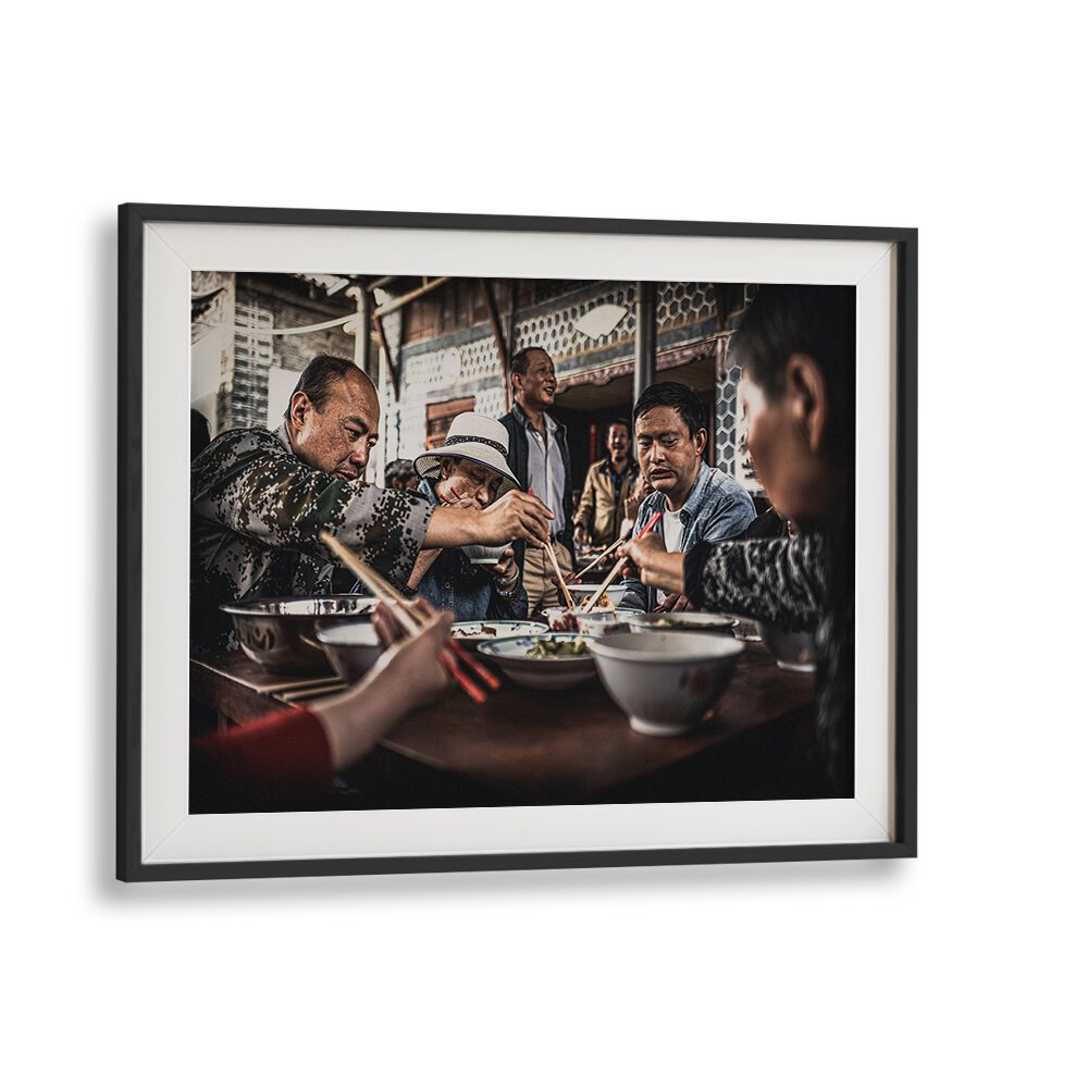 Heartwarming FAMILY LUNCH IN DALI , PHOTOGRAPHY PRINTS showcasing joyful moments around the dining table.