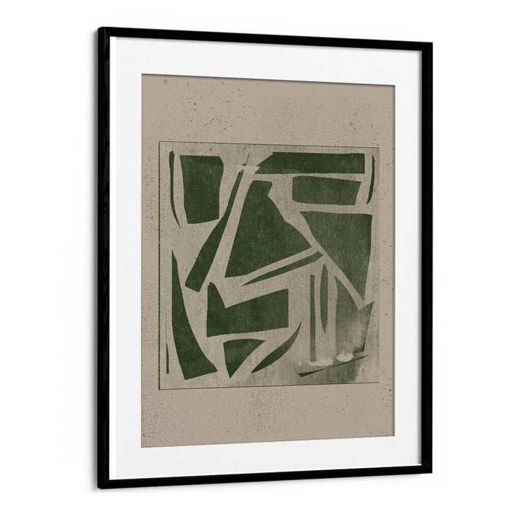 GREEN PAPER CUT NO.1 , ABSTRACT PAINTINGS