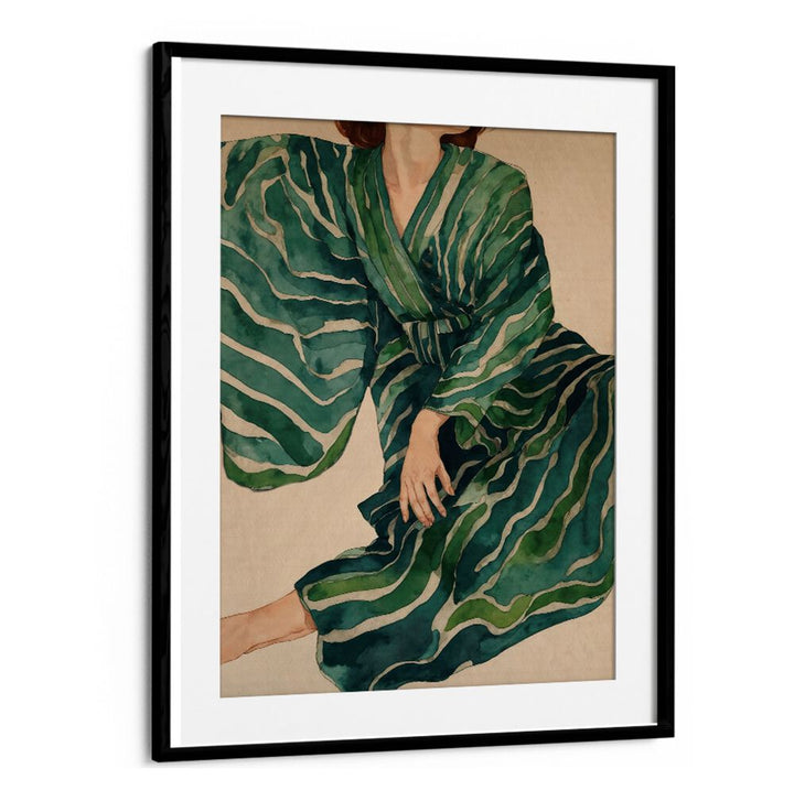 Stylish depiction of FIGURATIVE WOMAN NO.II, PORTRAITS, showcasing vibrant colors and femininity for your art collection.