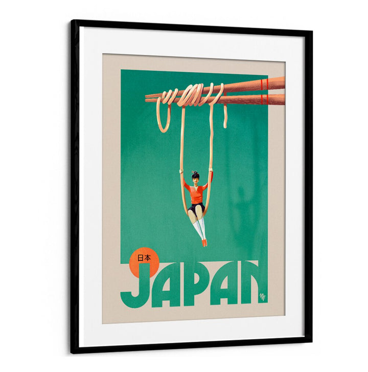 Colorful art featuring a woman with noodles symbolizes the essence of JAPAN NOODLES, BAR & CAFE experience.