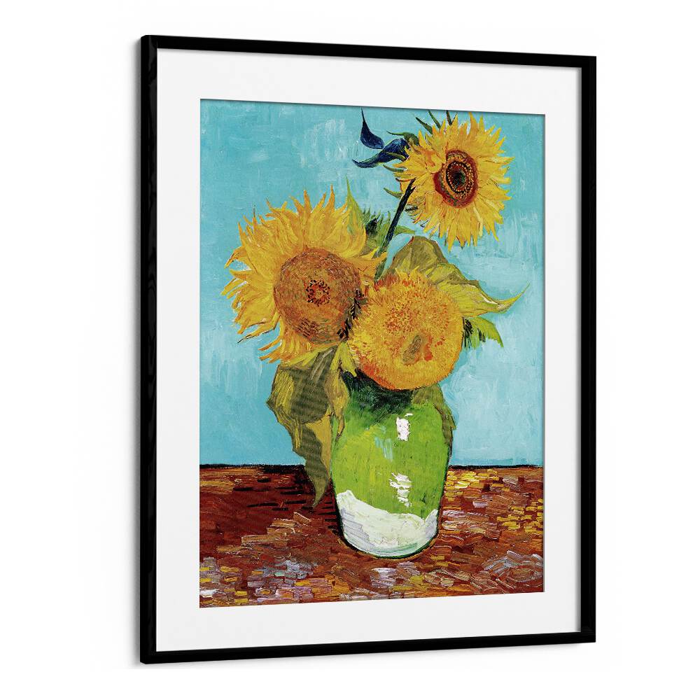 VINCENT VAN GOGH'S VASE WITH THREE SUNFLOWERS (1888), VINTAGE PAINTINGS