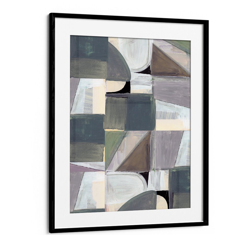 Colorful geometric shapes in ABSTRACT DESATURATE II, a striking piece from BLACKMOUNT's ABSTRACT PAINTINGS collection.