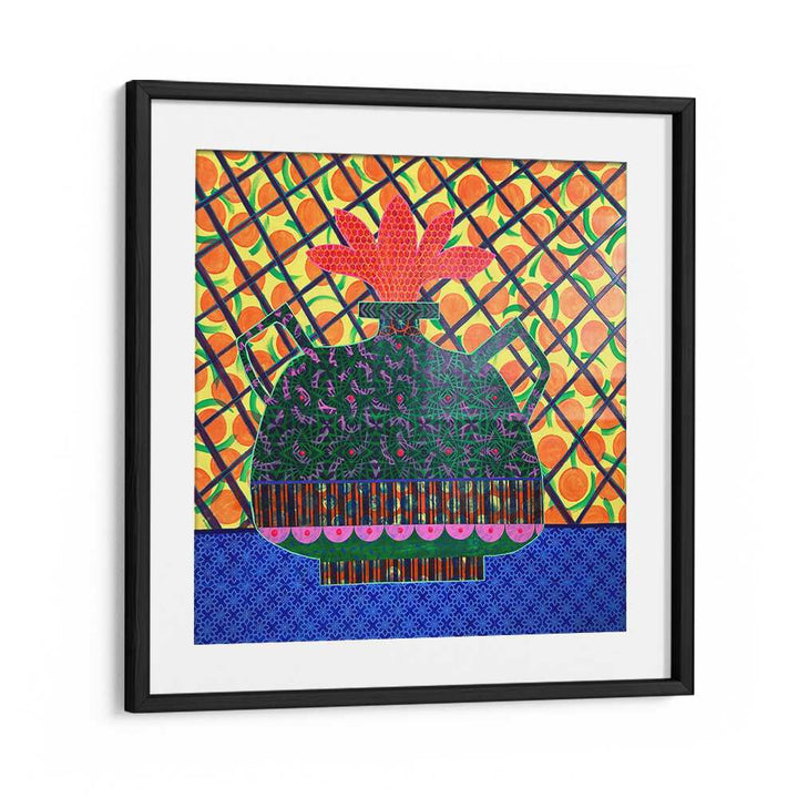 Bright and colorful ORANGES AND FLOWER VASE, KITCHEN POSTERS add a vibrant touch to any kitchen decor.