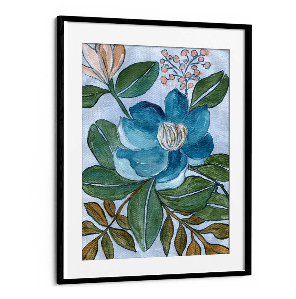 BLUE BLOSSOM , FLORAL FLOWER PAINTINGS