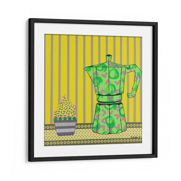 Colorful CAFETERA A CUPCAKE, KITCHEN POSTERS featuring a vibrant coffee maker and cupcake design, perfect for your kitchen decor.