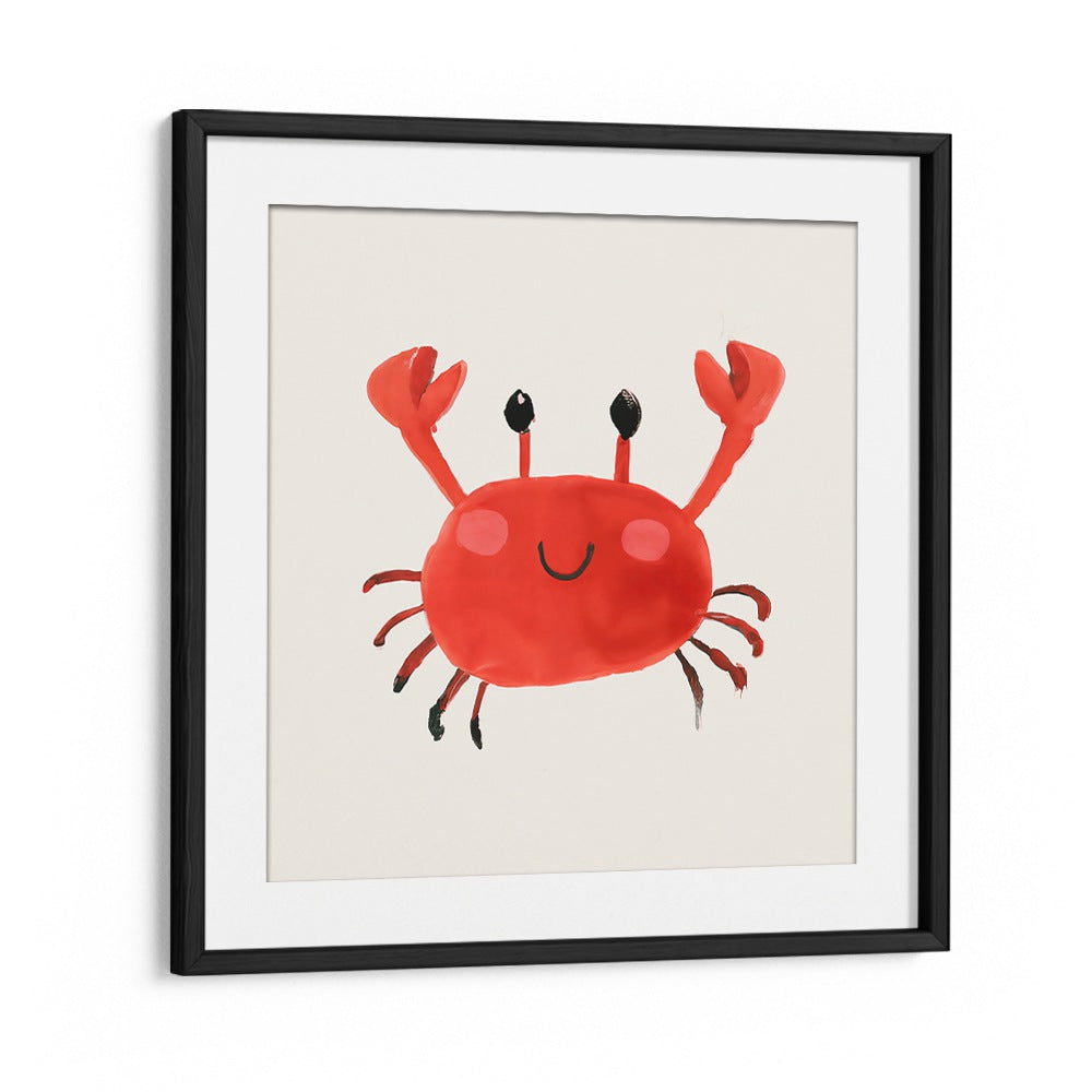 CRABS UP , KIDS ROOM PAINTINGS featuring a cheerful red crab, perfect for brightening toddlers' and kids' spaces.