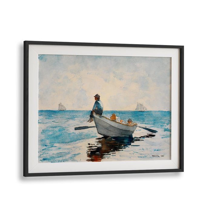 BOYS IN A DORY (1880) , VINTAGE PAINTINGS