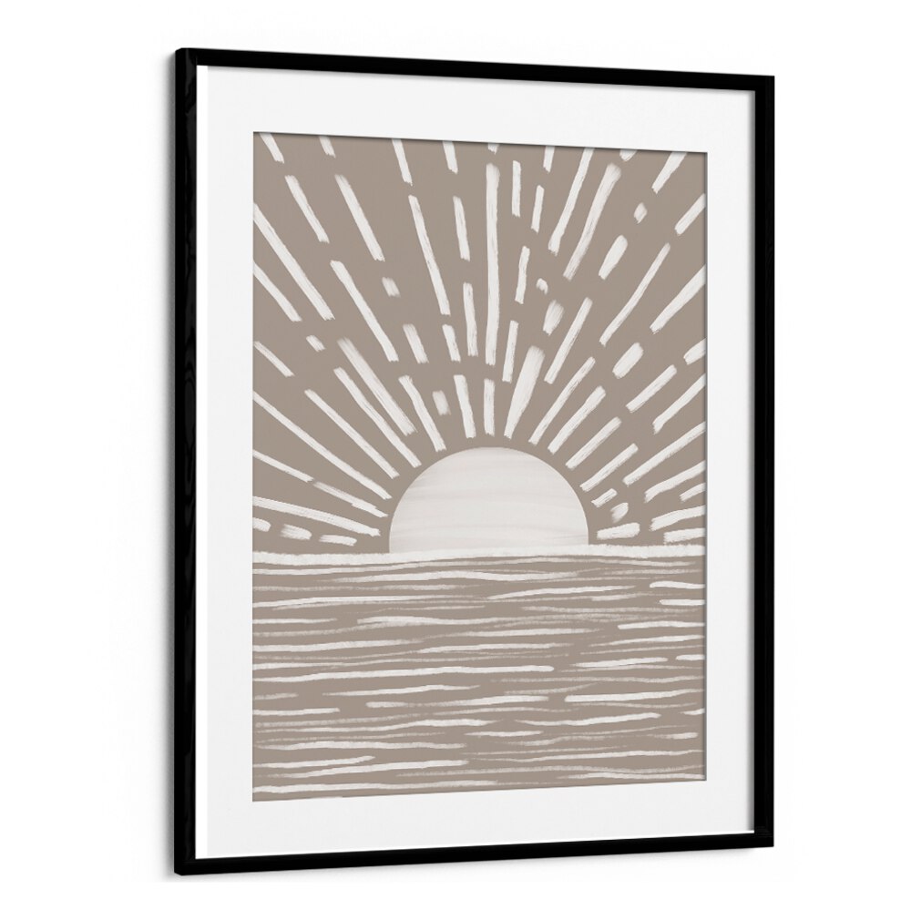 Stylish SUN ARTWORK III, BOHO ART PAINTINGS with warm hues, perfect for enhancing your bohemian home decor.