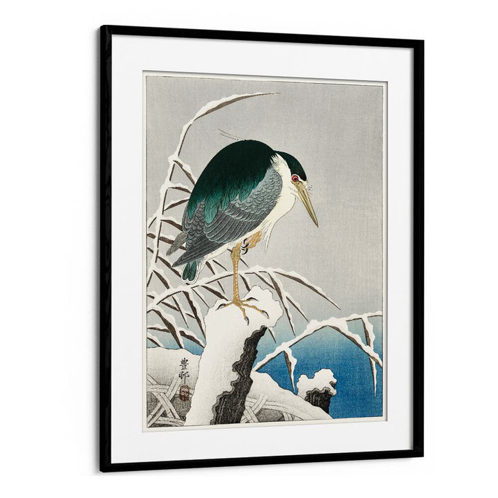 HERON IN SNOW (1920 - 1930)  , JAPANESE PAINTINGS , JAPANESE ART PRINTS