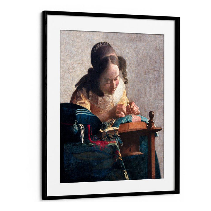 THE LACEMAKER (CA.1669–1671) BY JOHANNES VERMEER, VINTAGE PAINTINGS