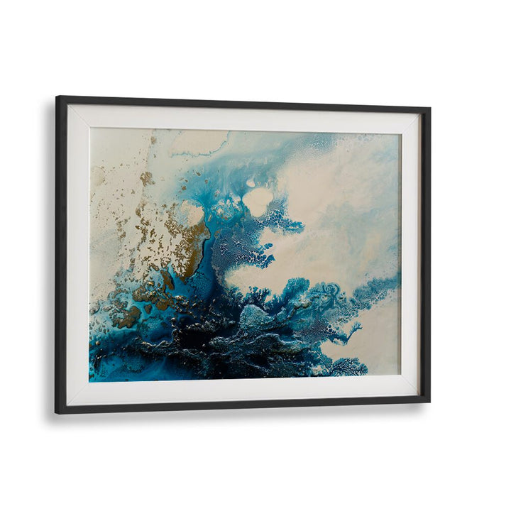 Elegant BLUE OCEAN ROYAL ESCAPE, ABSTRACT PAINTINGS showcasing soothing blue tones for a tranquil ambiance.