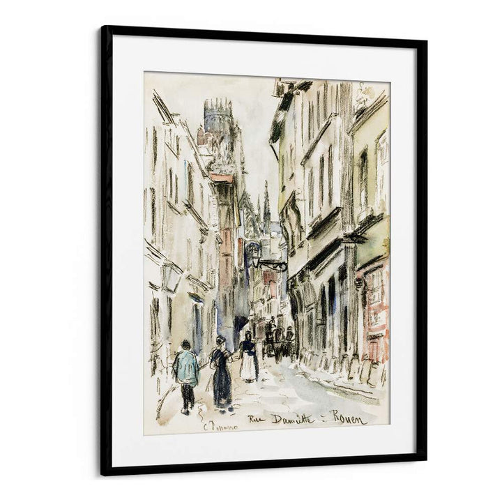 RUE DAMIETTE, ROUEN (CA. 1884)  , VINTAGE PAINTINGS