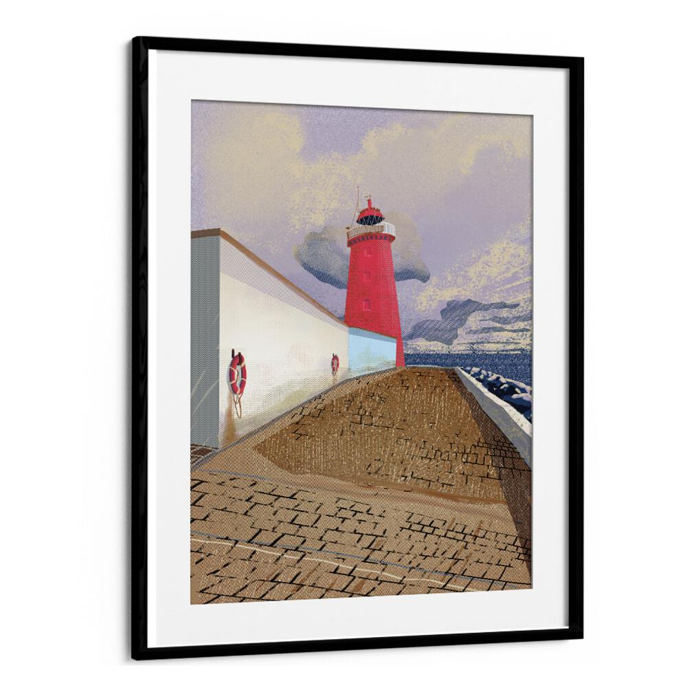 Vibrant POOLBEG LIGHTHOUSE, BEACH PAINTINGS capturing the charm of coastal scenery and stunning architecture.