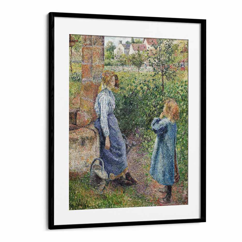 WOMAN AND CHILD AT THE WELL (1882)  , VINTAGE PAINTINGS