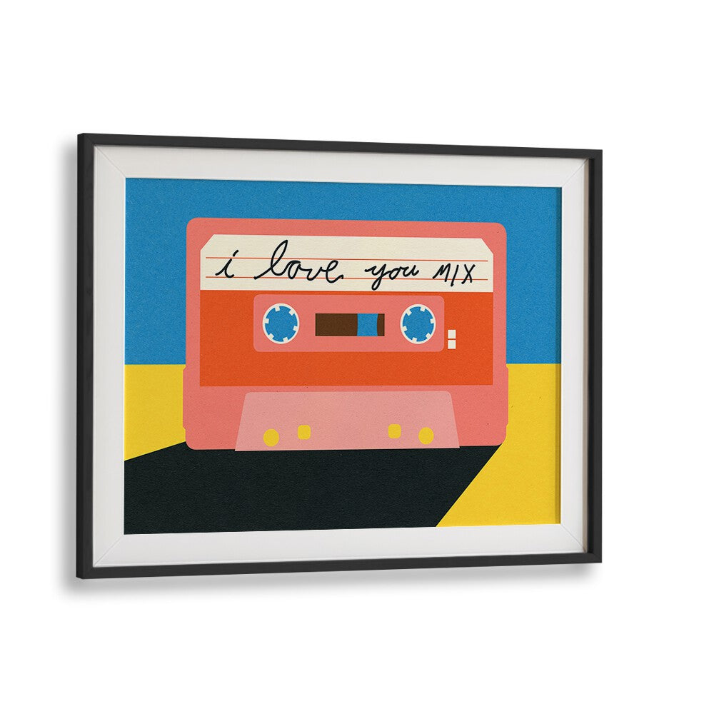 Colorful I LOVE YOU MIXTAPE, MOVIE POSTERS featuring a vintage cassette design, perfect for expressing love and memories.