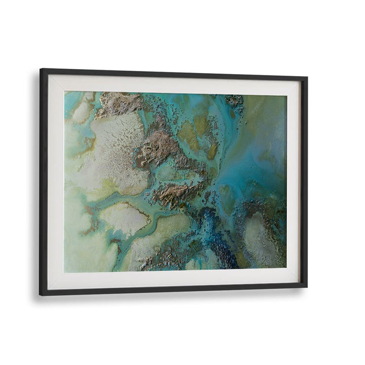 Beautiful COASTAL- JOURNEY, ABSTRACT PAINTINGS in calming blues and greens, perfect for enhancing your decor.
