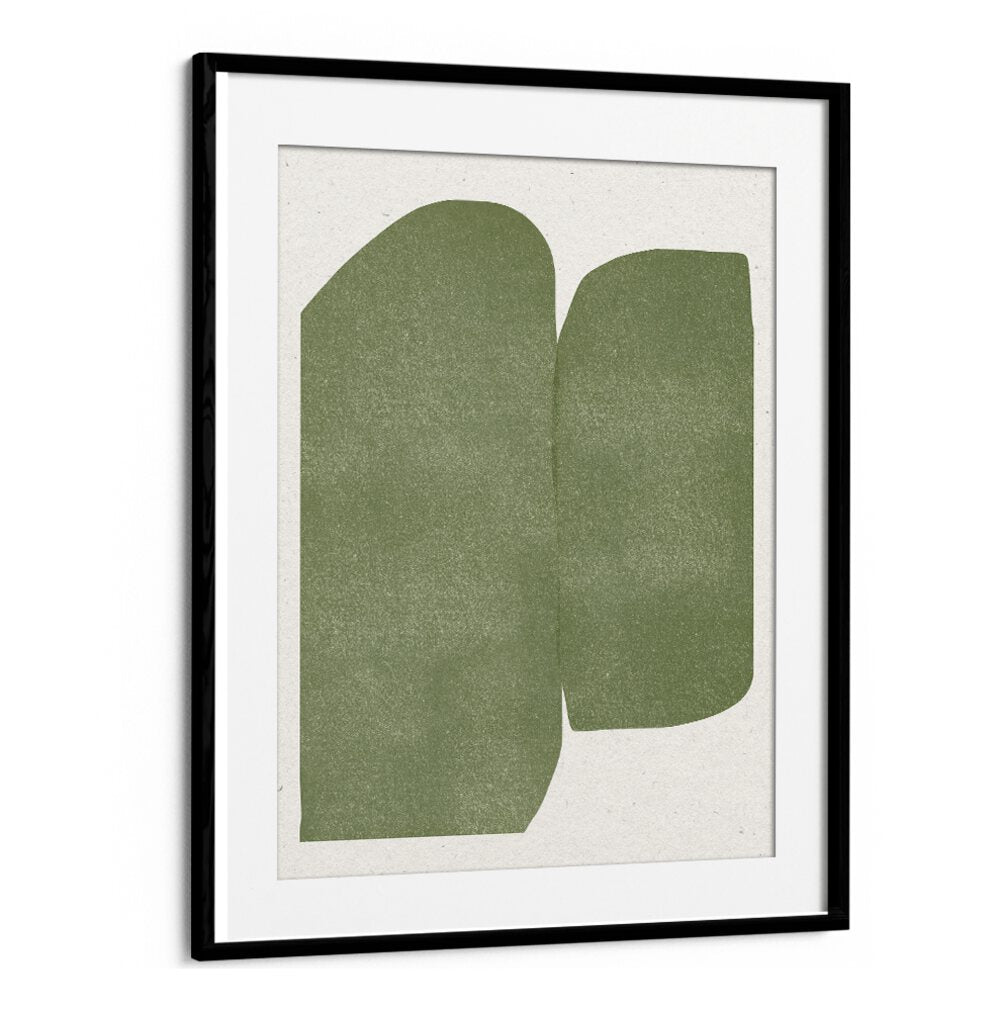 GREEN PAPER CUT MODERN , ABSTRACT PAINTINGS