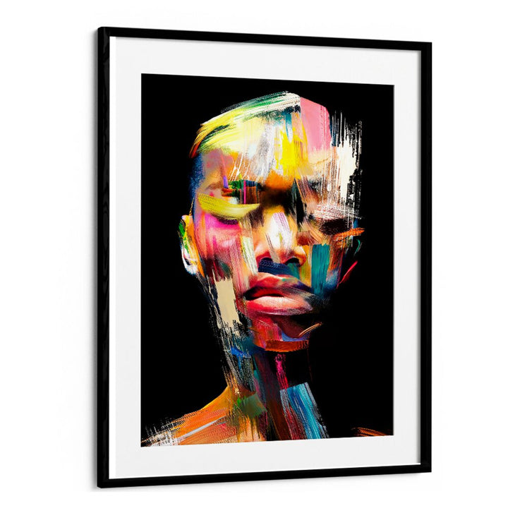 Vibrant colors and bold strokes characterize FACELESS III, ABSTRACT PAINTINGS by Philippe HUGONNARD, enhancing any space.