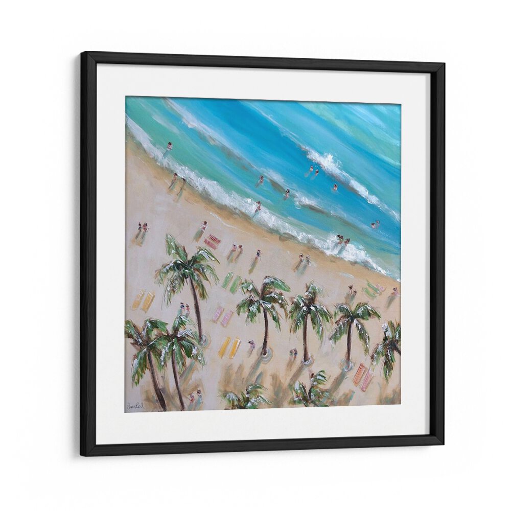 Vibrant BEACH AND PALM BLISS, BEACH PAINTINGS showcasing tranquil coastal scenes perfect for beach lovers' decor.